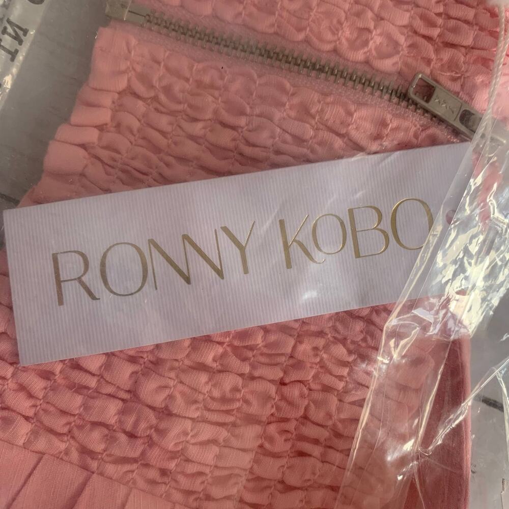 NWT Ronny Kobo Mayah Bandeau Crop Top in Petal Pink - Picture 6 of 8